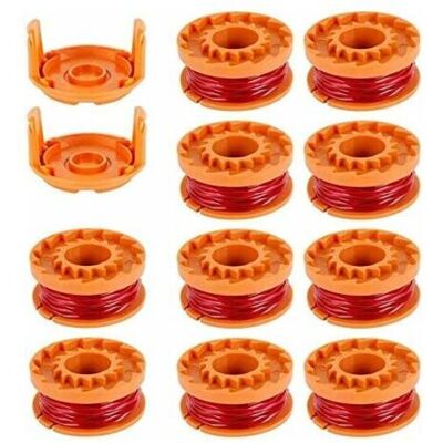 ABYSSE 10pcs Bobines Fil Pour Débroussailleuses 3 M/1.65mm En Nylon Ligne De Bobines De Rechange Worxwg163 Wg180 Wg175 Wg150 Wg160 Avec 2 Capuchons De Coupe Bobine De Fil De Coupe Pour Tondeuse À Gazon - Publicité ABYSSE 10pcs Bobines Fil Pour Débroussailleuses 3 M/1.65mm En Nylon Ligne De Bobines De Rechange Worxwg163 Wg180 Wg175 Wg150 Wg160 Avec 2 Capuchons De Coupe Bobine De Fil De Coupe Pour Tondeuse À Gazon - Publicité