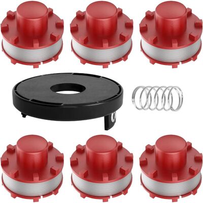 GRASSLIN Lot De 6 Bobines De Rechange Pour Débroussailleuse, Nylon 2mm, 8,1m, Compatible Einhell Ge-ct Et Agillo - Publicité GRASSLIN Lot De 6 Bobines De Rechange Pour Débroussailleuse, Nylon 2mm, 8,1m, Compatible Einhell Ge-ct Et Agillo - Publicité
