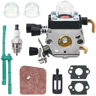 Scotch Kit Carburateur Pour Stihl Fs38 Fs55 Fs45 Fs46 Fc55 Km55 Hs45 Débroussailleuse, Accessoire Fs 38 Pièces De Rechange Carbu Avec Joint, Bougie, Filtre À Air, Filtre À Essence - Publicité Scotch Kit Carburateur Pour Stihl Fs38 Fs55 Fs45 Fs46 Fc55 Km55 Hs45 Débroussailleuse, Accessoire Fs 38 Pièces De Rechange Carbu Avec Joint, Bougie, Filtre À Air, Filtre À Essence - Publicité