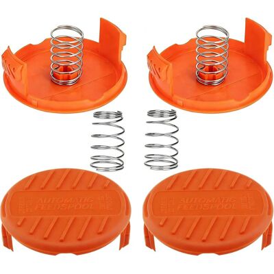 GRASSLIN 4 Couvercles De Bobine, 4 Ressorts, Abs, Nylon, Pour Black Decker Rc-100-p, Débroussailleuse - Publicité GRASSLIN 4 Couvercles De Bobine, 4 Ressorts, Abs, Nylon, Pour Black Decker Rc-100-p, Débroussailleuse - Publicité