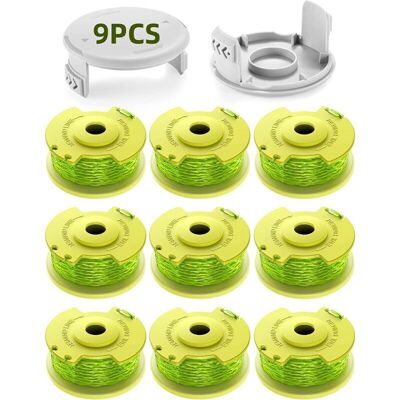 SANS MARQUE Bobines De Fil De Rechange Ac80rl3 Pour Débroussailleuse Ryobi One Plus+ 18 V 24 V 40 V Ry40204 Ry40220 Zrp2080(9 Bobine,2 Couvercle) - Publicité SANS MARQUE Bobines De Fil De Rechange Ac80rl3 Pour Débroussailleuse Ryobi One Plus+ 18 V 24 V 40 V Ry40204 Ry40220 Zrp2080(9 Bobine,2 Couvercle) - Publicité