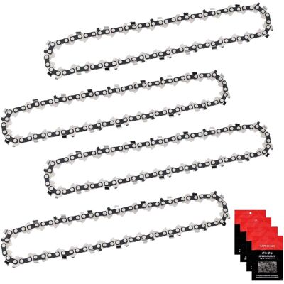 GRASSLIN 4 Pièces Chaîne De Tronçonneuse, 30 Cm, Pas 1/4", 1,1 Mm, 64 Maillons, Pour Élagage Et Jardinage - Publicité GRASSLIN 4 Pièces Chaîne De Tronçonneuse, 30 Cm, Pas 1/4", 1,1 Mm, 64 Maillons, Pour Élagage Et Jardinage - Publicité