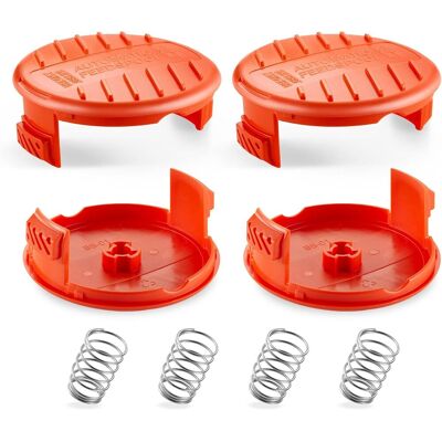 GRASSLIN 4 Couvercle De Bobine, Ressort, Pièce De Rechange, Pour Débroussailleuse Black+decker Afs - Publicité GRASSLIN 4 Couvercle De Bobine, Ressort, Pièce De Rechange, Pour Débroussailleuse Black+decker Afs - Publicité