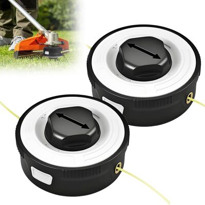 GRASSLIN 2 Tête De Débroussailleuse, Système Semi-automatique, Fil Nylon 2mm, Abs Noir, Pour Stihl Fsa 57 - Publicité GRASSLIN 2 Tête De Débroussailleuse, Système Semi-automatique, Fil Nylon 2mm, Abs Noir, Pour Stihl Fsa 57 - Publicité