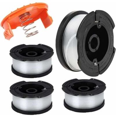 ABYSSE Bobine Fil Nylon Pièces De Rechange Coupe Bordure Black Et Decker A6481 A6485 Af-100 (longueur Du Fil 9,1m Diamètre ⌀1,65mm) (black & Decker Af-100, 4 Pièces) - Publicité ABYSSE Bobine Fil Nylon Pièces De Rechange Coupe Bordure Black Et Decker A6481 A6485 Af-100 (longueur Du Fil 9,1m Diamètre ⌀1,65mm) (black & Decker Af-100, 4 Pièces) - Publicité