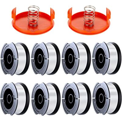MOXIE 10 Pack Bobine Fil Coupe Bordure Compatible Avec Black Et Decker Coupe Bordures, A6481 A6485 1.65mm Bobine De Fil Debroussailleuse(8 Fil Coupe Bordure,2 Couvercle,2 Ressort) - Publicité MOXIE 10 Pack Bobine Fil Coupe Bordure Compatible Avec Black Et Decker Coupe Bordures, A6481 A6485 1.65mm Bobine De Fil Debroussailleuse(8 Fil Coupe Bordure,2 Couvercle,2 Ressort) - Publicité