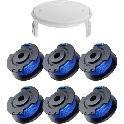 OEM 7 Pack Bobine Fil Coupe Bordure Remplacements Pour Ryobi One + Ac14rl3a 18v 24v 40v Coupe Bordures, Bobine Ø 1,6mm, Longueur 20,11m (6 Bobine Fil Coupe Bordure,1 Couvercle) - Publicité OEM 7 Pack Bobine Fil Coupe Bordure Remplacements Pour Ryobi One + Ac14rl3a 18v 24v 40v Coupe Bordures, Bobine Ø 1,6mm, Longueur 20,11m (6 Bobine Fil Coupe Bordure,1 Couvercle) - Publicité