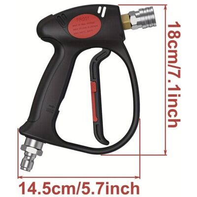 ABYSSE Pistolet À Eau Haute Pression Avec Tuyau Rotatif 360°, Canon À Mousse Et Raccords Rapides – Poignée Ergonomique, Lavage De Voiture, Piscine Et Animaux, Connecteurs 1/4 - Publicité ABYSSE Pistolet À Eau Haute Pression Avec Tuyau Rotatif 360°, Canon À Mousse Et Raccords Rapides – Poignée Ergonomique, Lavage De Voiture, Piscine Et Animaux, Connecteurs 1/4 - Publicité