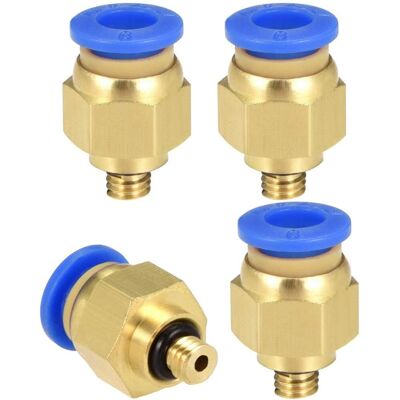 GRASSLIN Lot De 4 Raccords Pneumatiques M5, Tube 6 Mm, Laiton, Rotation 360 Degrés, Compresseur - Publicité GRASSLIN Lot De 4 Raccords Pneumatiques M5, Tube 6 Mm, Laiton, Rotation 360 Degrés, Compresseur - Publicité