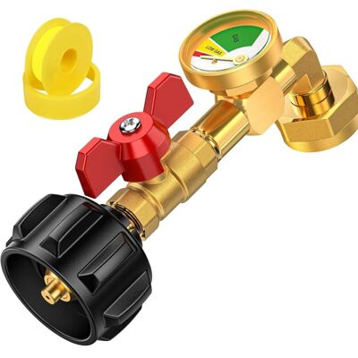 OEM Connecteur De Gonflage Pour Bouteille De Propane Avec Adaptateur De Gaz Lumineux Pour Montre + Matière Première Dorée - Publicité OEM Connecteur De Gonflage Pour Bouteille De Propane Avec Adaptateur De Gaz Lumineux Pour Montre + Matière Première Dorée - Publicité