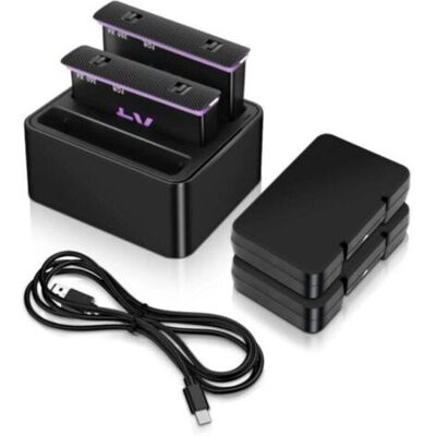 OEM 360 X4 Batterie, 360 X4 Caméra 3 Slots Accessoires Chargeur, 2 Pièces 2500 Mah Batterie De Secours, Connecteur De Chade Type C, Pour 360 X4 Caméra - Publicité OEM 360 X4 Batterie, 360 X4 Caméra 3 Slots Accessoires Chargeur, 2 Pièces 2500 Mah Batterie De Secours, Connecteur De Chade Type C, Pour 360 X4 Caméra - Publicité
