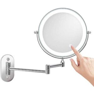 OEM 8 Pouces Led Miroirs Maquillage Mural Miroir Grossissant Lumineux, 1x/10x Grossissement Charge Usb , 360°pivotant Extensible, Pour Salles De Bain Et - Publicité OEM 8 Pouces Led Miroirs Maquillage Mural Miroir Grossissant Lumineux, 1x/10x Grossissement Charge Usb , 360°pivotant Extensible, Pour Salles De Bain Et - Publicité