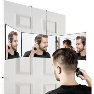 ORTVIAI Miroir 360° 3 Faces Pliable Noir Grossissant Mural Portable Avec Crochet Rétractable Pour Coiffure - Publicité ORTVIAI Miroir 360° 3 Faces Pliable Noir Grossissant Mural Portable Avec Crochet Rétractable Pour Coiffure - Publicité