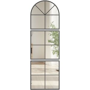 Homcom - Miroir Atelier - Miroir Triptyque Métal 60x180 Cm - Miroir Mural Style Verrière Ensemble De 3 Pièces - Noir - Publicité Homcom - Miroir Atelier - Miroir Triptyque Métal 60x180 Cm - Miroir Mural Style Verrière Ensemble De 3 Pièces - Noir - Publicité