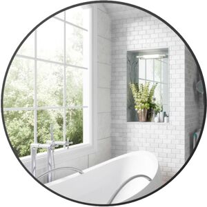GISTUCH Miroir Rond Miroir Salle De Bain Cadre En Métal Facile À Installer, Pour Chambre, Salon, Entrée, Ø 70 X 2,5 Cm Noir - Publicité GISTUCH Miroir Rond Miroir Salle De Bain Cadre En Métal Facile À Installer, Pour Chambre, Salon, Entrée, Ø 70 X 2,5 Cm Noir - Publicité