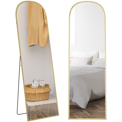 DEVOKO Miroir, Doré, 50 X 161.5 Cm, Pour Chambre, Pose Murale, Décoration Fonctionnelle, Format Pratique, Style Facile À Associer - Publicité DEVOKO Miroir, Doré, 50 X 161.5 Cm, Pour Chambre, Pose Murale, Décoration Fonctionnelle, Format Pratique, Style Facile À Associer - Publicité