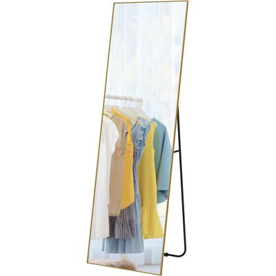 OEM Grand Miroir Rectangulaire Pleine Longueur 50x160 Cm, Doré, Sur Pied, Mural Ou Posé Contre Le Mur - Publicité OEM Grand Miroir Rectangulaire Pleine Longueur 50x160 Cm, Doré, Sur Pied, Mural Ou Posé Contre Le Mur - Publicité