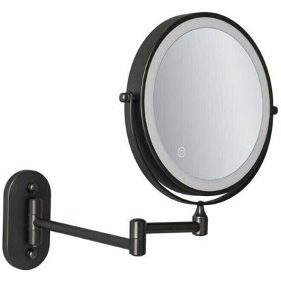 Scotch Miroir Mural Led 8'' Rechargeable Par Usb Grossissant Avec 1x/5x, Noir,de - Publicité Scotch Miroir Mural Led 8'' Rechargeable Par Usb Grossissant Avec 1x/5x, Noir,de - Publicité