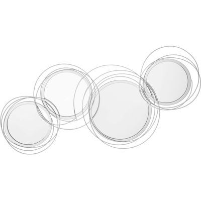 ALTHOME Ensemble De Miroirs Pour La Décoration Murale, Décoration Murale Avec 4 Miroirs Ronds, Miroir Mural, Miroir De Couloir, 107 X 4 X 56 Cm - Publicité ALTHOME Ensemble De Miroirs Pour La Décoration Murale, Décoration Murale Avec 4 Miroirs Ronds, Miroir Mural, Miroir De Couloir, 107 X 4 X 56 Cm - Publicité