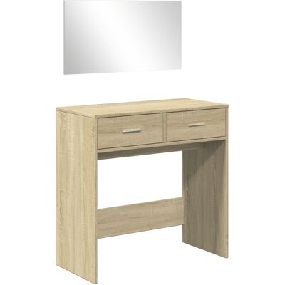DESIGN IN Coiffeuse Avec Miroir Chêne Sonoma 80x39x80 Cm - Publicité DESIGN IN Coiffeuse Avec Miroir Chêne Sonoma 80x39x80 Cm - Publicité