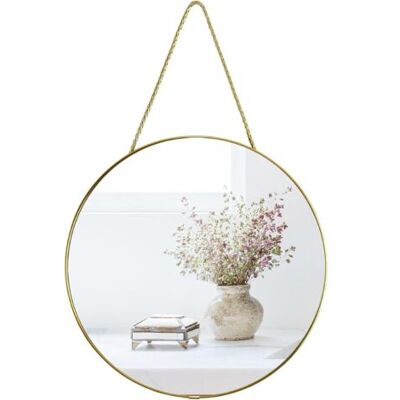 SCORPIO Petit Miroir Mural Rond De 30 Cm, Miroir De Salle De Bain Doré - Publicité SCORPIO Petit Miroir Mural Rond De 30 Cm, Miroir De Salle De Bain Doré - Publicité
