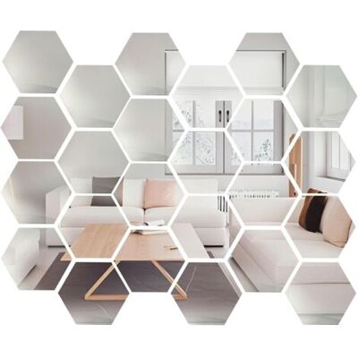 OEM Royaluxe-24 Pièces Hexagonal Miroir Mural Autocollant, 126 109 63mm Miroir Adhesif Mural, Miroir Acrylique Pour Diy Maison Chambre Salon Décor Tv Fond Décoration Décor - Publicité OEM Royaluxe-24 Pièces Hexagonal Miroir Mural Autocollant, 126 109 63mm Miroir Adhesif Mural, Miroir Acrylique Pour Diy Maison Chambre Salon Décor Tv Fond Décoration Décor - Publicité