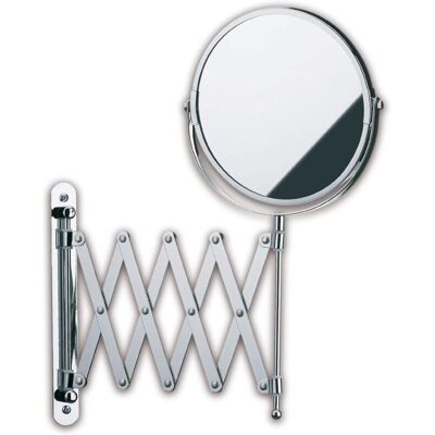 OEM Miroir Cosmétique Mural, Grossissant 5x, Métal Chromé - Publicité OEM Miroir Cosmétique Mural, Grossissant 5x, Métal Chromé - Publicité