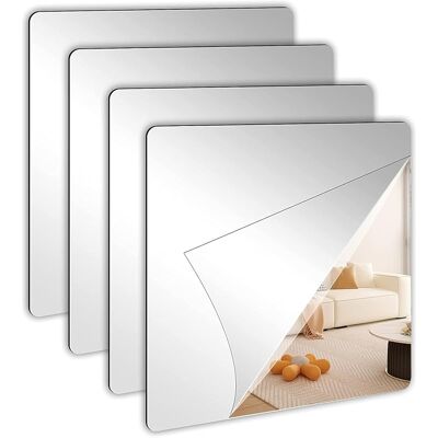 SANS MARQUE 16 Pièces Miroir Mural Autocollant 10 × 10cm Petits Carrés De Miroir Acrylique Adhésif Miroirs Souple À Coller Miroirs Décoratif Design Pour Salon Pour Salle De Bain Salon Chambre - Publicité SANS MARQUE 16 Pièces Miroir Mural Autocollant 10 × 10cm Petits Carrés De Miroir Acrylique Adhésif Miroirs Souple À Coller Miroirs Décoratif Design Pour Salon Pour Salle De Bain Salon Chambre - Publicité