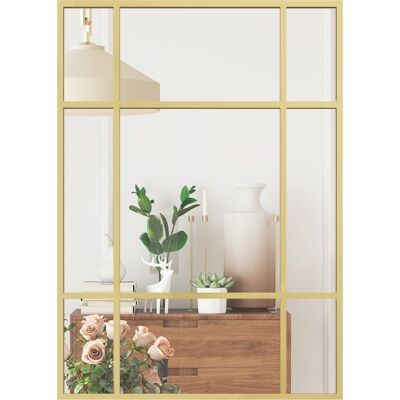 VIVACASA Miroir Doré En Métal Avec Cadre 70x50 Cm Rectangulaire Mural Pour Salon Et Chambre, Décoration Design Élégant Pour Intérieur Pratique Et Lumineux - Publicité VIVACASA Miroir Doré En Métal Avec Cadre 70x50 Cm Rectangulaire Mural Pour Salon Et Chambre, Décoration Design Élégant Pour Intérieur Pratique Et Lumineux - Publicité