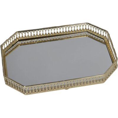 GRASSLIN Plateau Miroir, Plateau Décoratif Doré Avec Motif Géométrique Pour Le Rangement Du Maquillage, La Vanité De Salle De Bain Et La Décoration De La Maison'-'- - Publicité GRASSLIN Plateau Miroir, Plateau Décoratif Doré Avec Motif Géométrique Pour Le Rangement Du Maquillage, La Vanité De Salle De Bain Et La Décoration De La Maison'-'- - Publicité