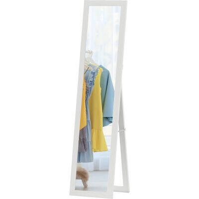 HEAT Miroir Rectangulaire À Poser Ou À Fixer Au Mur, Avec Cadre En Bois, Pour Salon Ou Chambre, 37 X 155 Cm, Blanc - Publicité HEAT Miroir Rectangulaire À Poser Ou À Fixer Au Mur, Avec Cadre En Bois, Pour Salon Ou Chambre, 37 X 155 Cm, Blanc - Publicité