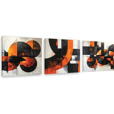 FEEBY Tableaux Sur Toile Lot Abstraction Géométrique Orange 3 X 50x50 - Publicité FEEBY Tableaux Sur Toile Lot Abstraction Géométrique Orange 3 X 50x50 - Publicité