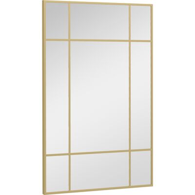 OEM Miroir Mural Décoratif Doré, Cadre Métal Rayures, Verre Multicouche, 90x60 Cm - Publicité OEM Miroir Mural Décoratif Doré, Cadre Métal Rayures, Verre Multicouche, 90x60 Cm - Publicité