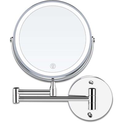 OEM Miroir Maquillage Led - 8 Pouces - Mural - Grossissant - 1x/10x Grossissement - Charge Usb - Réglable À 3 Couleurs - 360° Pivotant - Extensible - Pour Salles De Bain-crezuo - Publicité OEM Miroir Maquillage Led - 8 Pouces - Mural - Grossissant - 1x/10x Grossissement - Charge Usb - Réglable À 3 Couleurs - 360° Pivotant - Extensible - Pour Salles De Bain-crezuo - Publicité
