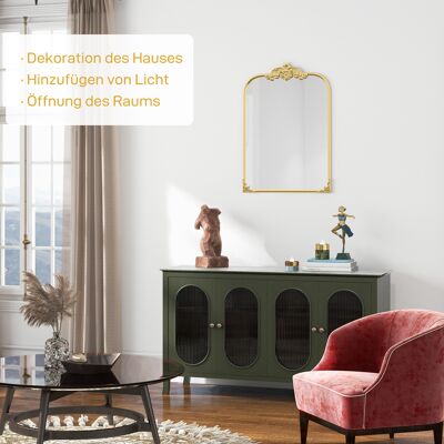 LZAB Miroir Mural Design, 60 X 3 X 87 Cm, Cadre Doré, Décoration Intérieure Raffinée - Publicité LZAB Miroir Mural Design, 60 X 3 X 87 Cm, Cadre Doré, Décoration Intérieure Raffinée - Publicité