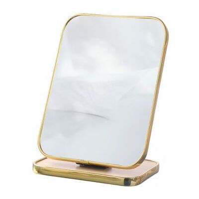 OEM Miroir Cosmétique Sur Pied Ecarla À Une Face, Cadre Doré, 15 X 20 Cm, L19 - Publicité OEM Miroir Cosmétique Sur Pied Ecarla À Une Face, Cadre Doré, 15 X 20 Cm, L19 - Publicité