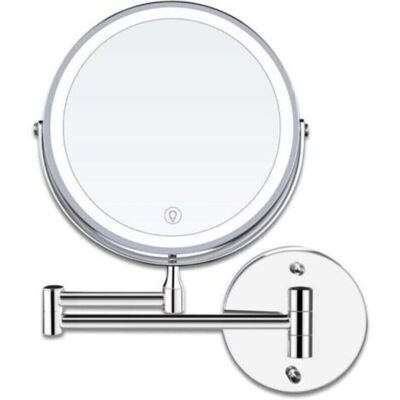 SANS MARQUE Miroir Grossissant, 8 Pouces Led Miroirs Maquillage Mural Miroir Grossissant Lumineux, 1x/10x Grossissement Charge Usb Réglable À 3 Couleurs - Publicité SANS MARQUE Miroir Grossissant, 8 Pouces Led Miroirs Maquillage Mural Miroir Grossissant Lumineux, 1x/10x Grossissement Charge Usb Réglable À 3 Couleurs - Publicité