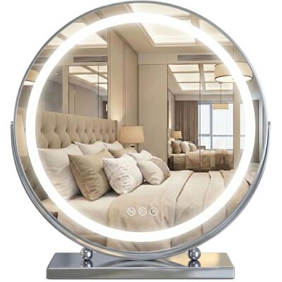 Miroir Rea Make-up Led Chrome - Publicité Miroir Rea Make-up Led Chrome - Publicité