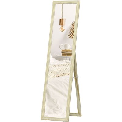 OEM Miroir Pleine Longueur Sur Pied Et Mural 37x37x154 Cm Bois Naturel - Publicité OEM Miroir Pleine Longueur Sur Pied Et Mural 37x37x154 Cm Bois Naturel - Publicité