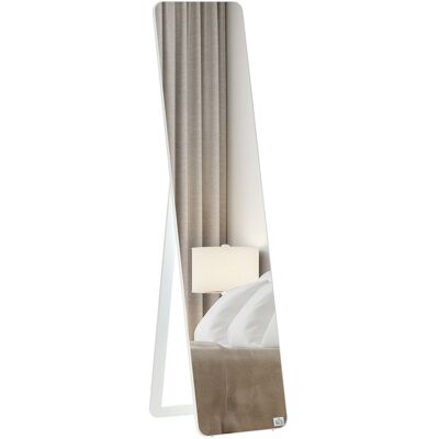 HEAT Miroir Rectangulaire Sur Pied Ou Mural, Dimensions 37 X 43 X 156 Cm (l X L X H), Aspect Bois Blanc - Publicité HEAT Miroir Rectangulaire Sur Pied Ou Mural, Dimensions 37 X 43 X 156 Cm (l X L X H), Aspect Bois Blanc - Publicité