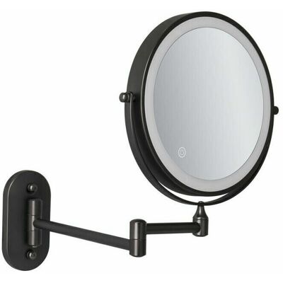 OEM Miroir Mural Led 8'' Rechargeable Par Usb Grossissant Avec 1x/5x, Noir - Publicité OEM Miroir Mural Led 8'' Rechargeable Par Usb Grossissant Avec 1x/5x, Noir - Publicité