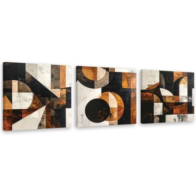 FEEBY Tableaux Sur Toile Lot Abstraction Géométrique Marron 3 X 50x50 - Publicité FEEBY Tableaux Sur Toile Lot Abstraction Géométrique Marron 3 X 50x50 - Publicité