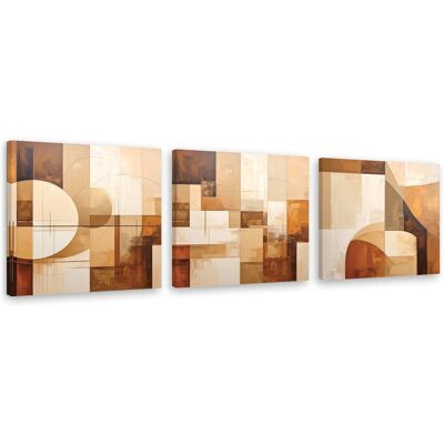 FEEBY Tableaux Sur Toile Lot Abstraction Géométrique Beige 3 X 50x50 - Publicité FEEBY Tableaux Sur Toile Lot Abstraction Géométrique Beige 3 X 50x50 - Publicité