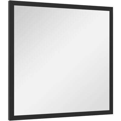 HEAT Miroir Mural Carré 50 X 50 Cm, Cadre En Bois Noir, Idéal Pour La Salle De Bain, Le Salon Ou La Chambre. Publicité HEAT Miroir Mural Carré 50 X 50 Cm, Cadre En Bois Noir, Idéal Pour La Salle De Bain, Le Salon Ou La Chambre. Publicité