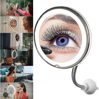 BALLSHOP Miroir Flexible Ventouse Grossissant 10x Avec Éclairage Doux - Publicité BALLSHOP Miroir Flexible Ventouse Grossissant 10x Avec Éclairage Doux - Publicité
