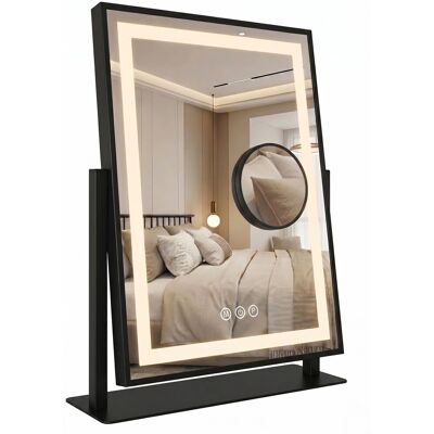 Miroir Rea Lumi 30x40 Led Black - Publicité Miroir Rea Lumi 30x40 Led Black - Publicité