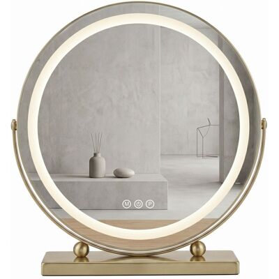 Miroir Rea Make-up Led Gold - Publicité Miroir Rea Make-up Led Gold - Publicité