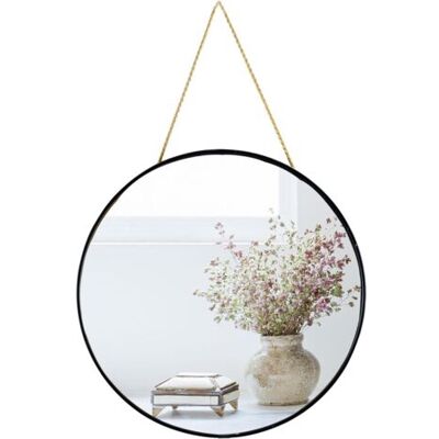 SCORPIO Petit Miroir Rond À Suspendre Pour Salle De Bain (noir, 30 Cm) - Publicité SCORPIO Petit Miroir Rond À Suspendre Pour Salle De Bain (noir, 30 Cm) - Publicité