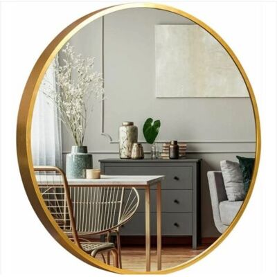 OEM Royaluxe-miroir Mural Rond Avec Cadre En Alliage D'Aluminium - Doré 60cm Résistante À L'Humidité Cadre De Miroir - Rwmiroir Mural - Publicité OEM Royaluxe-miroir Mural Rond Avec Cadre En Alliage D'Aluminium - Doré 60cm Résistante À L'Humidité Cadre De Miroir - Rwmiroir Mural - Publicité