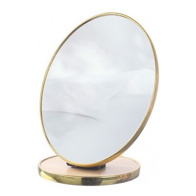 OEM Miroir Cosmétique Sur Pied Ecarla À Une Face, Cadre Doré, 15 X 20 Cm, L18 - Publicité OEM Miroir Cosmétique Sur Pied Ecarla À Une Face, Cadre Doré, 15 X 20 Cm, L18 - Publicité